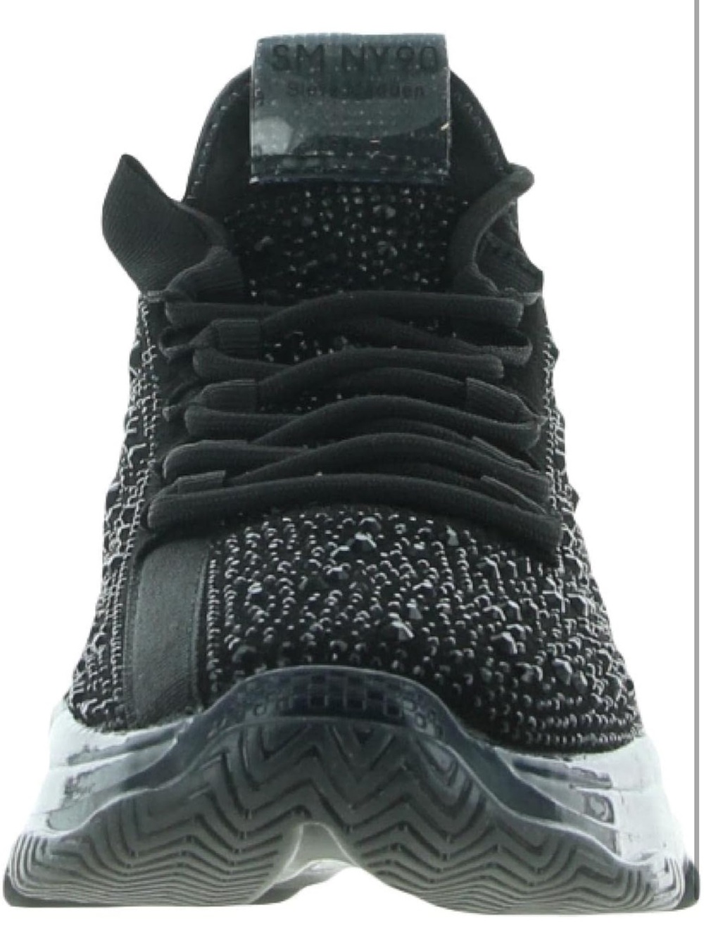 Steve Madden Women's Maxima Sneaker Black size 9 Preowned . - Picture 2 of 9